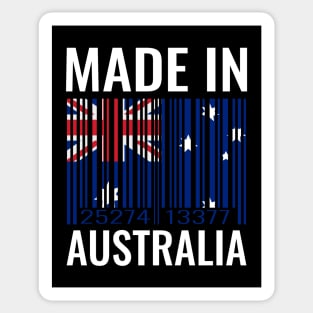 Made In Australia Barcode Flag Sticker